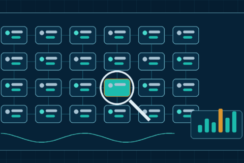 Editorial illustration of a diagnostic testing grid isolating individual modules representing finding slow WordPress plugins