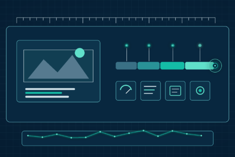 Editorial illustration of a segmented timeline diagram representing the four Largest Contentful Paint subparts