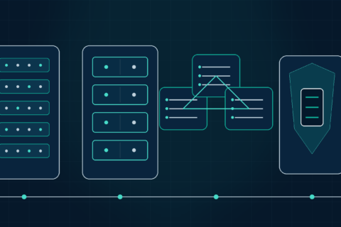 Editorial illustration of several distinct server infrastructure blocks arranged for comparison representing WordPress hosting types