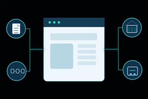 A website page connected to Article, Breadcrumb, Organization, and Product data nodes in a structured graph
