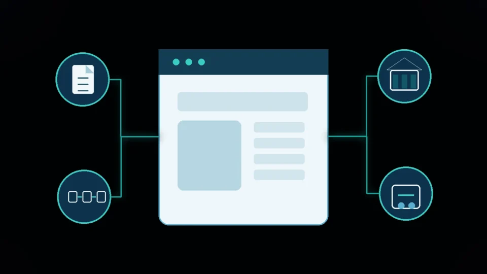 A website page connected to Article, Breadcrumb, Organization, and Product data nodes in a structured graph