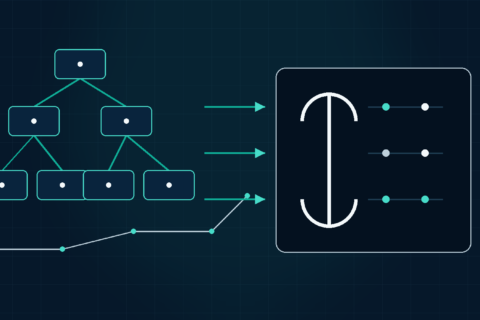 Editorial illustration of a branching sitemap tree connected to a gated access panel representing WordPress sitemaps and robots.txt
